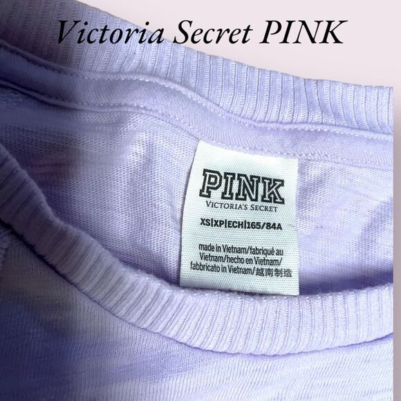Victoria Secret PINK lilac purple crop top relaxed fit. - Picture 4 of 5